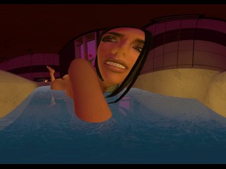 In Giantess Kim K's Tub VR - patreon.com/VirtualGTS