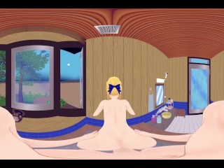 VR 360 Video Anime Saber Artoria Pendragon Fate series bathroom sex
