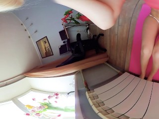 VR 360 ° 3-минутная тренировка пресса в бикини